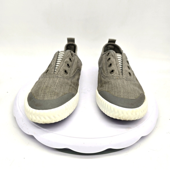 Paul Sperry Shoe Women 9 M Sneakers Gray Slip-on Canvas STS99303 - Picture 2 of 8
